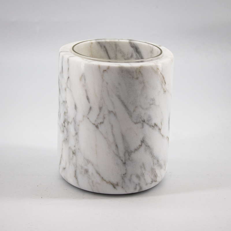 Естествена мраморна каменна чаша чаша свещ
